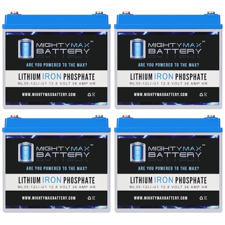 12V 35AH U1 Lithium Replacement Battery Compatible With Fortress Scooter Wheelchair - 4PK